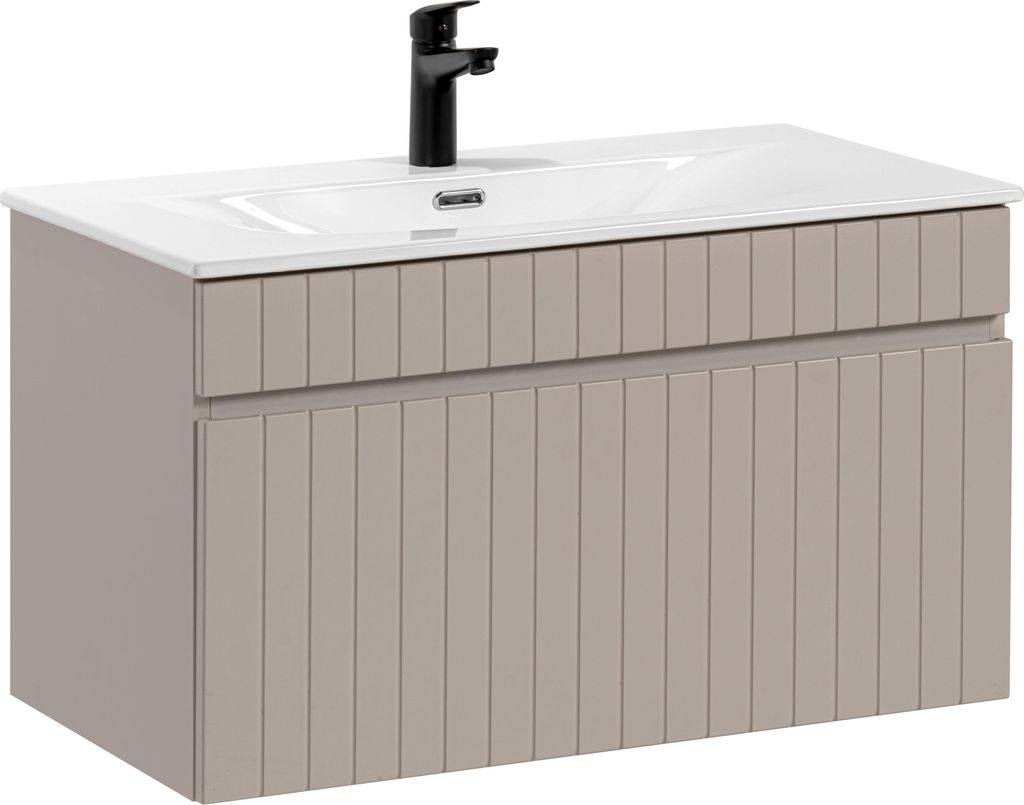 Meblowy zestaw łazienkowy 80cm z umywalką SKY - nowoczesny Zdjęcie produktu 