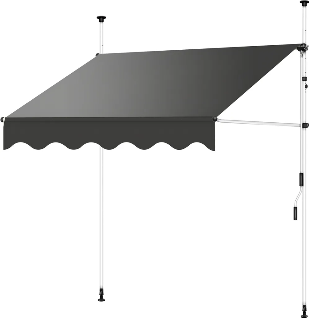 Tenda da sole a morsetto Mucola 300x120 cm Grigio - Senza Fori