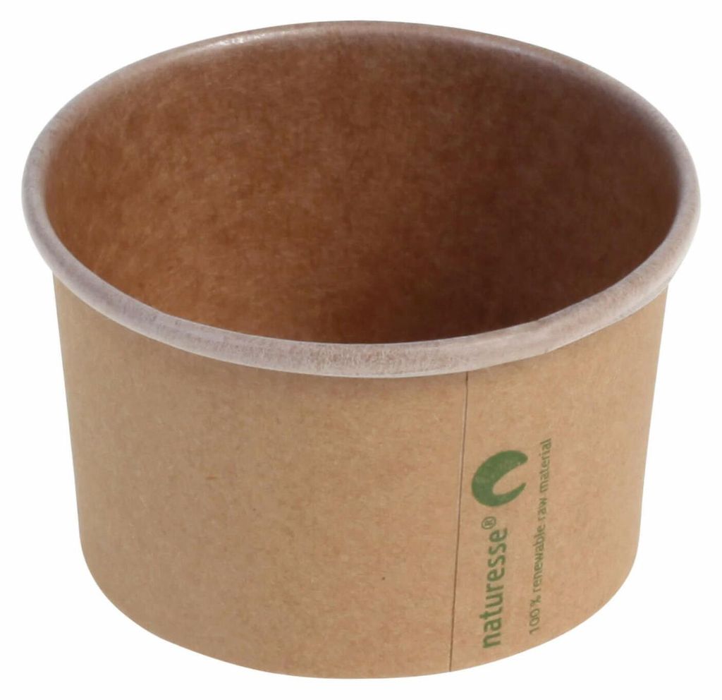 50x Eisbecher aus Kraftpapier mit PLA-Beschichtung 120 ml Ø Produktbild 