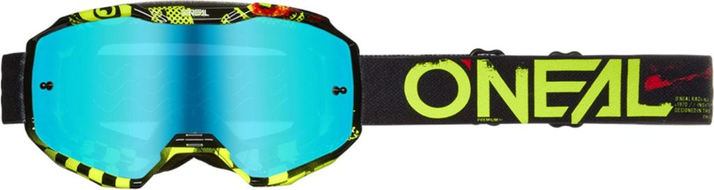 Oneal B-10 Attack Kinder Motocross Brille, schwarz/neon-gelb, Einheitsgröße