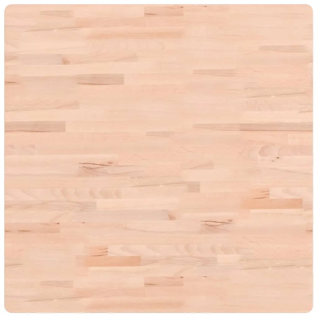 vidaXL Plateau de Table Carré 80x80x1,5 cm en Bois de Hêtre Massif
