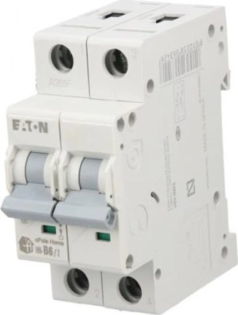 Disjoncteur phase neutre 6A courbe B xPole Home 194858 Eaton bipolaire
