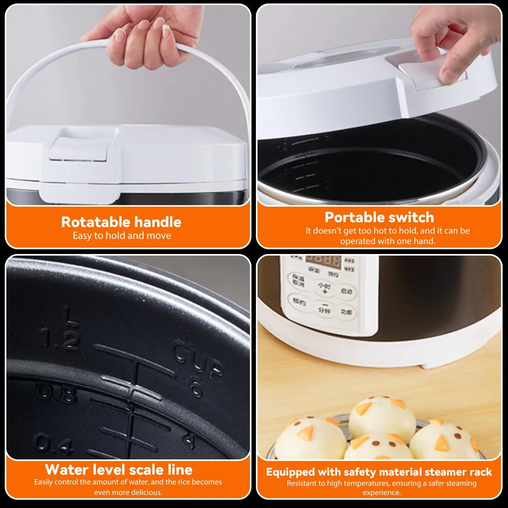 Cuiseur riz voiture 3L multi-tension, cuisson vapeur polyvalente - 4
