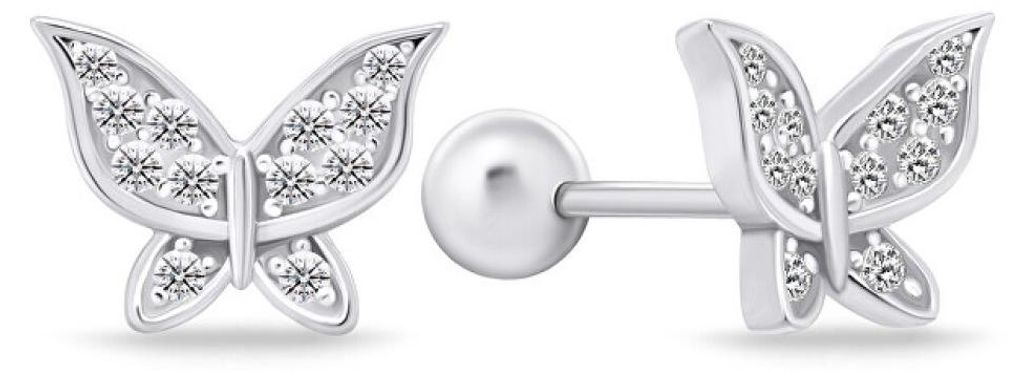 Beautiful silver earrings Butterfly EA632W