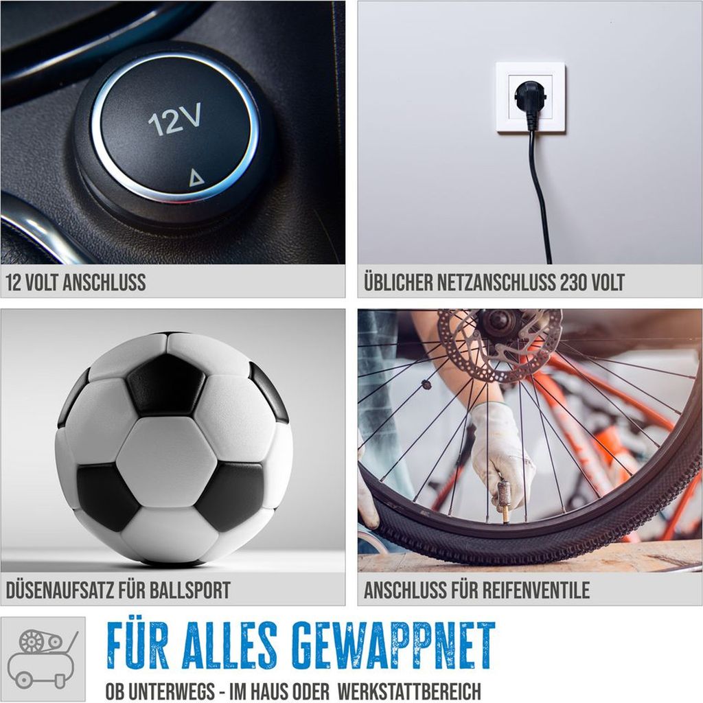 Güde Kompressor Dual Drive 12/230V / 5-tlg 150 Watt, max 8 Produktbild 4