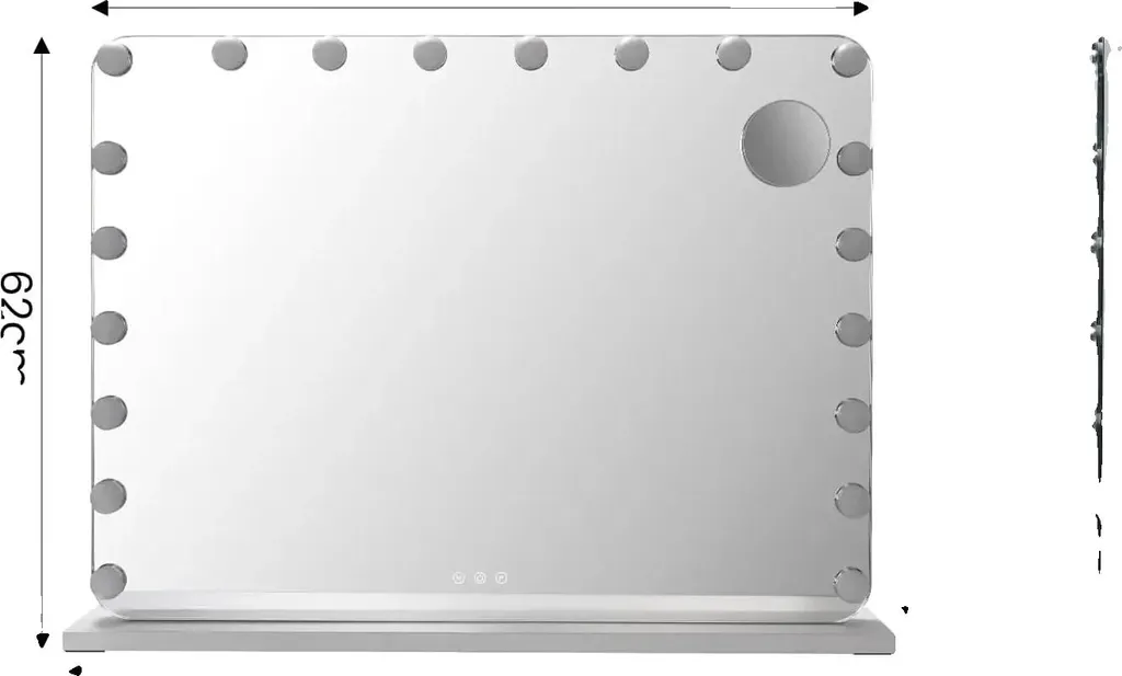 Miroir LED anti-ombre 80x60 cm avec USB pour résoudre vos soucis de lumière