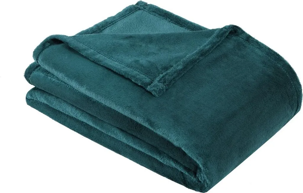 Coperta Morbida Wellsoft L'Essentiel per Famiglia | Blu Petrolio