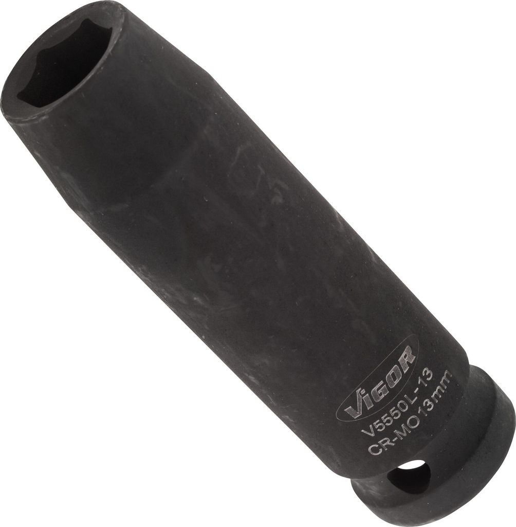 Vigor V5550L-13, Buchse, 1/2", Metrisch, 1 Kopf/Köpfe, 13 mm, Matt