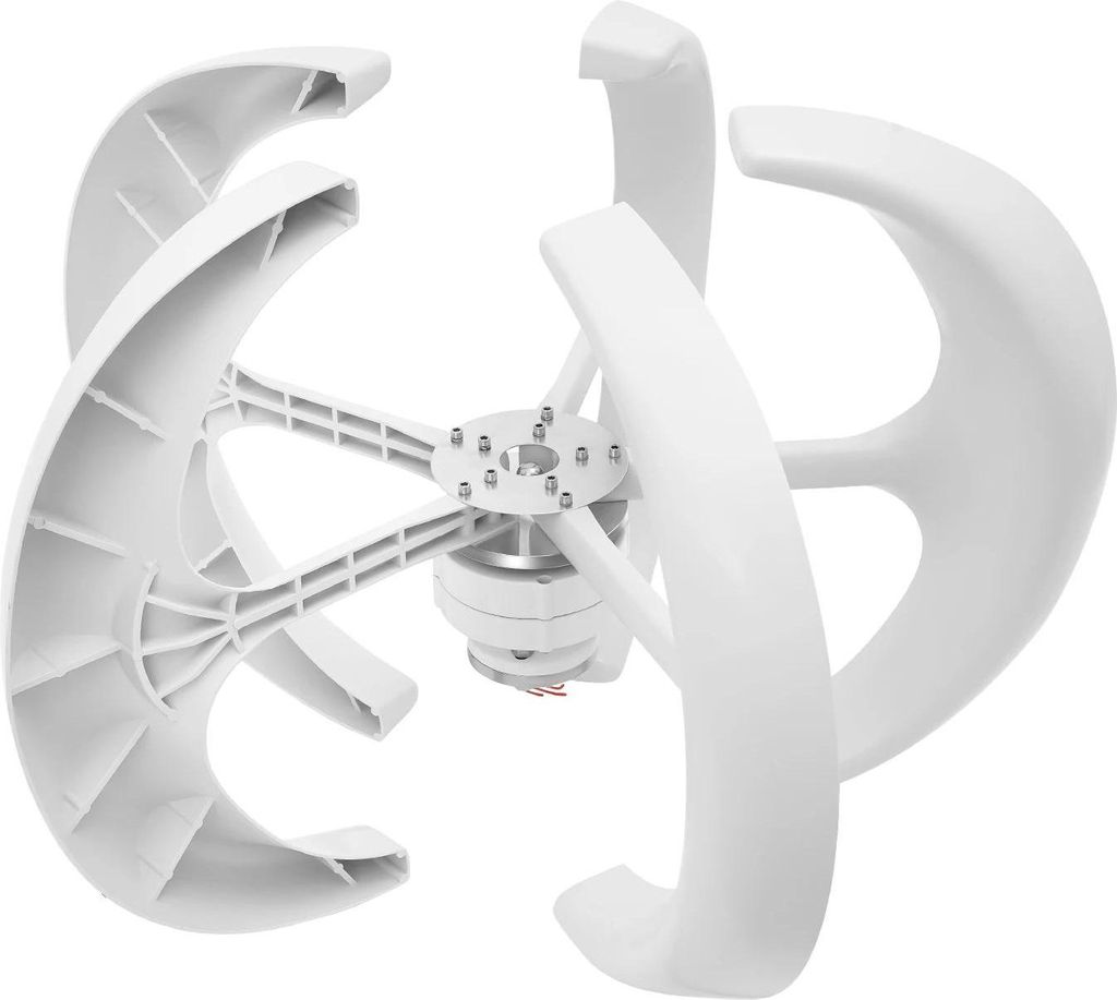 Windgenerator - 400W Vertikalachse VAWT in Laternenform - Niedrige Anlaufgeschwindigkeit - PMG Maglev - Nylonfaser-Blätter - Elektromagnetische St...