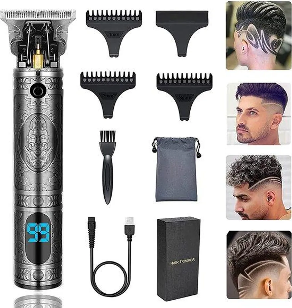 Tondeuse et Rasoir Homme de Luxe Multi-Fonctions avec Accessoires Inclus