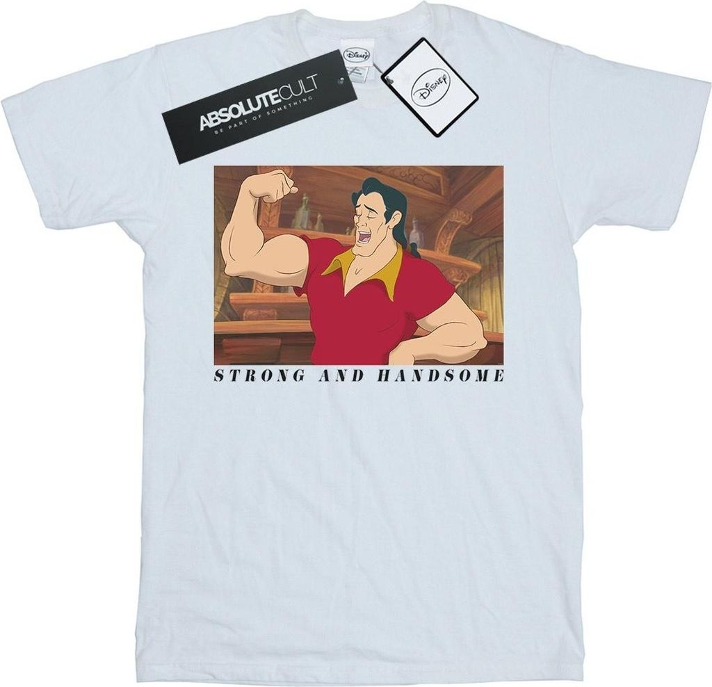 Disney - "Beauty And The Beast Handsome Brute" T-Shirt für Damen BI17134 (L) (Weiß)