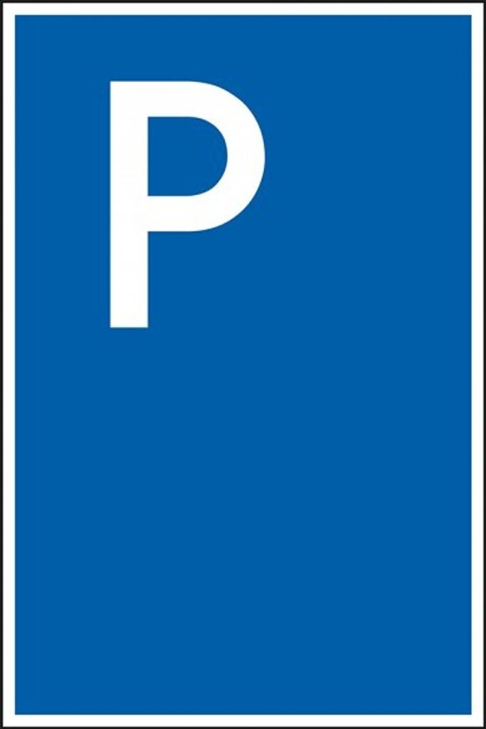 Dreifke Schild I Parkplatzschild, Nr.315 ohne Zusatztext, Kunststoff, spitze...