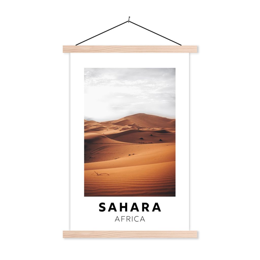 MuchoWow Textilposter Sand - Afrika - Natur 40x60 cm mit holzfarbenen Rahmen - Poster