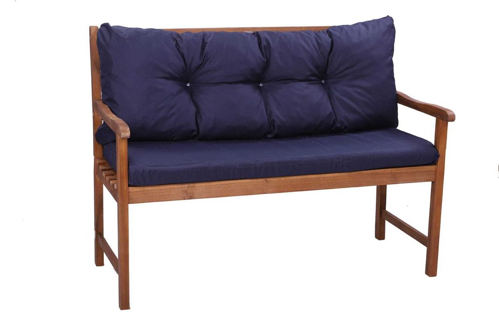 Bankkissen 120 x 50 x 40 Dunkelblau | Bankkissen outdoor | Hollywoodschaukel kissen | Sitzkissen und Rückenkissen | Sitzkissen bank | Setgarden