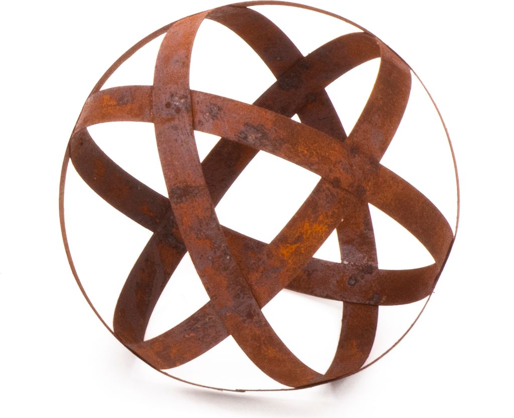 Rostkugel Edelrost Dekokugel Kugel 30cm Bandeisen Gartendeko Rost Metall