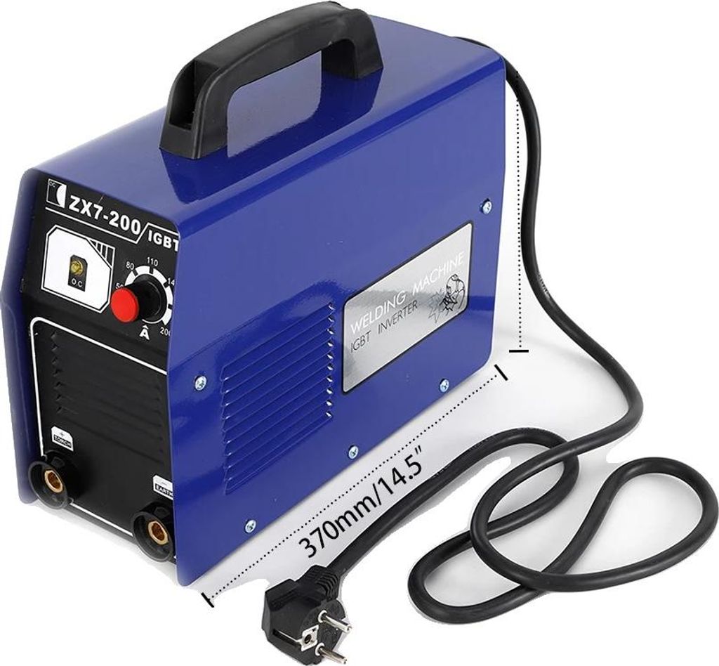 Schweißmaschine, Inverter-Technologie, einstellbare Einstellungen, Blau
