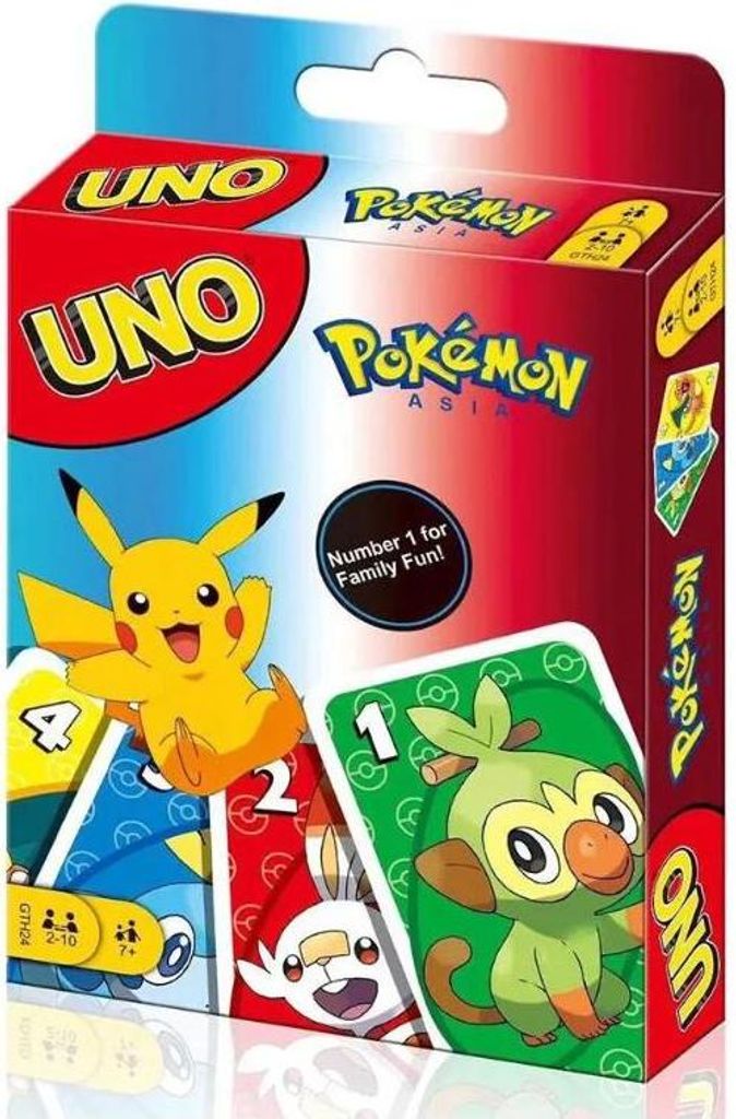 Zábavná karetní hra UNO Pokémon. Obrázek produktu 