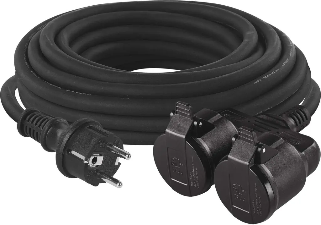 Cavo di prolunga con 2 prese collegate a terra IP44 10 m