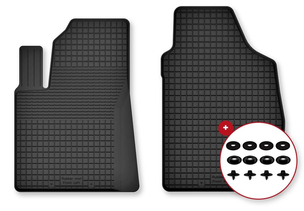 Tapis avant en caoutchouc pour Fiat Panda III 2012- (hayon) Image du produit 