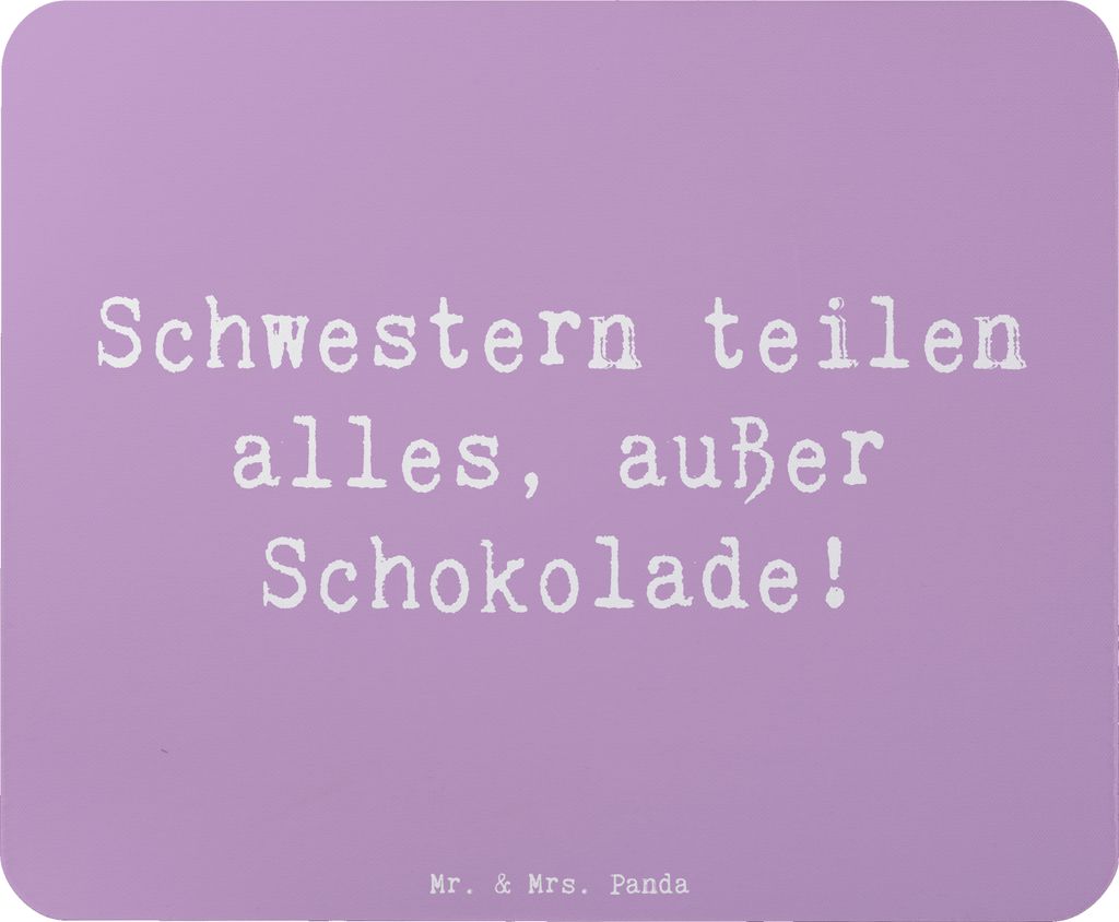 Mr. & Mrs. Panda Mouse Pad Spruch Schwestern Liebe - Lavendeltraum - Geschenk, Familienmitglieder, mousematte, computer mauspad, Teilen, Familienle...
