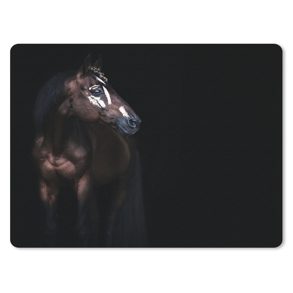 MuchoWow Mauspad Mousepad Pferd - Flecken - Licht 40x30 cm - Mousepads - Maus Mat - Pad - Mausunterlage - Anti Rutsch
