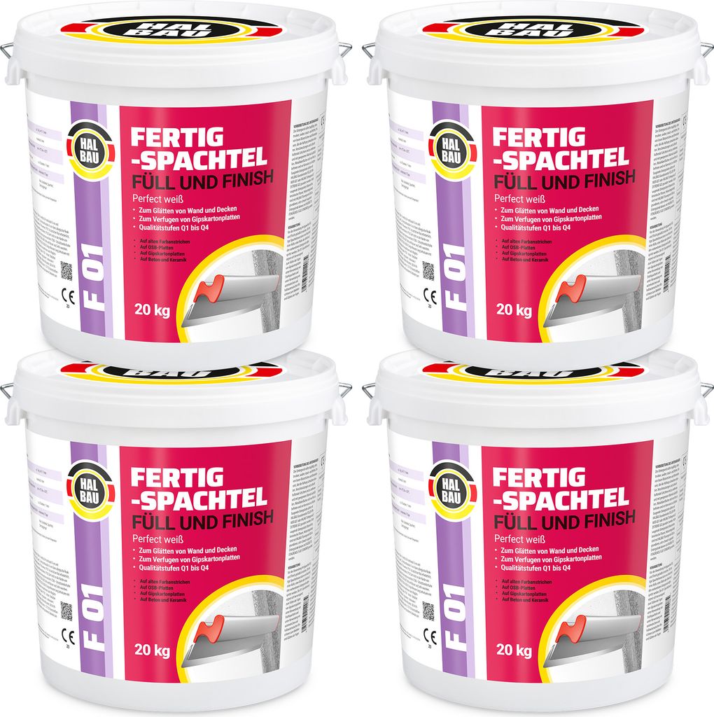 Fertigspachtel Füll Finish 80kg GK Fugenspachtel Innen Glätt Spachtel Weiss F01