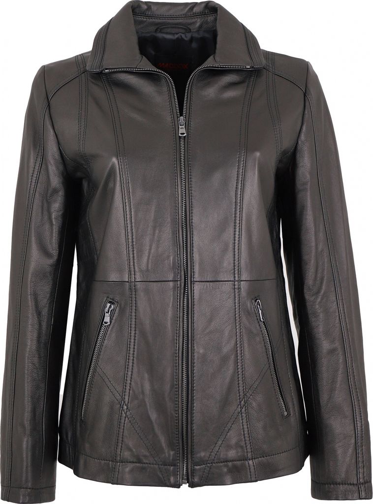 MADDOX - Damen Lederjacke Lammnappa schwarz : 46