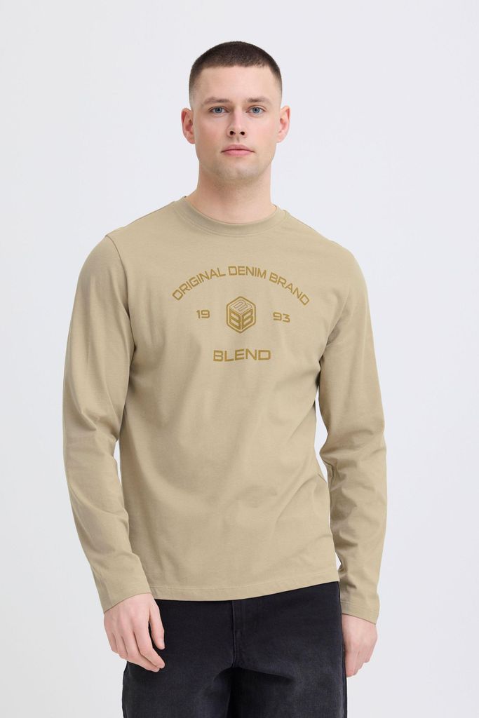Blend BHKARSON Herren Longsleeve Langarmshirt Shirt 100% Baumwolle Regular Fit