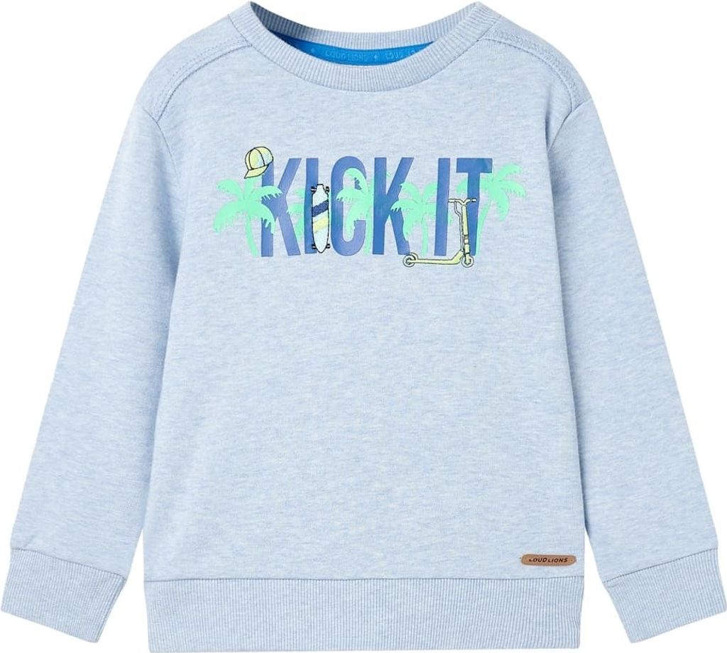 Kinder-Sweatshirt Hellblau Melange 104 11970 Produktbild 