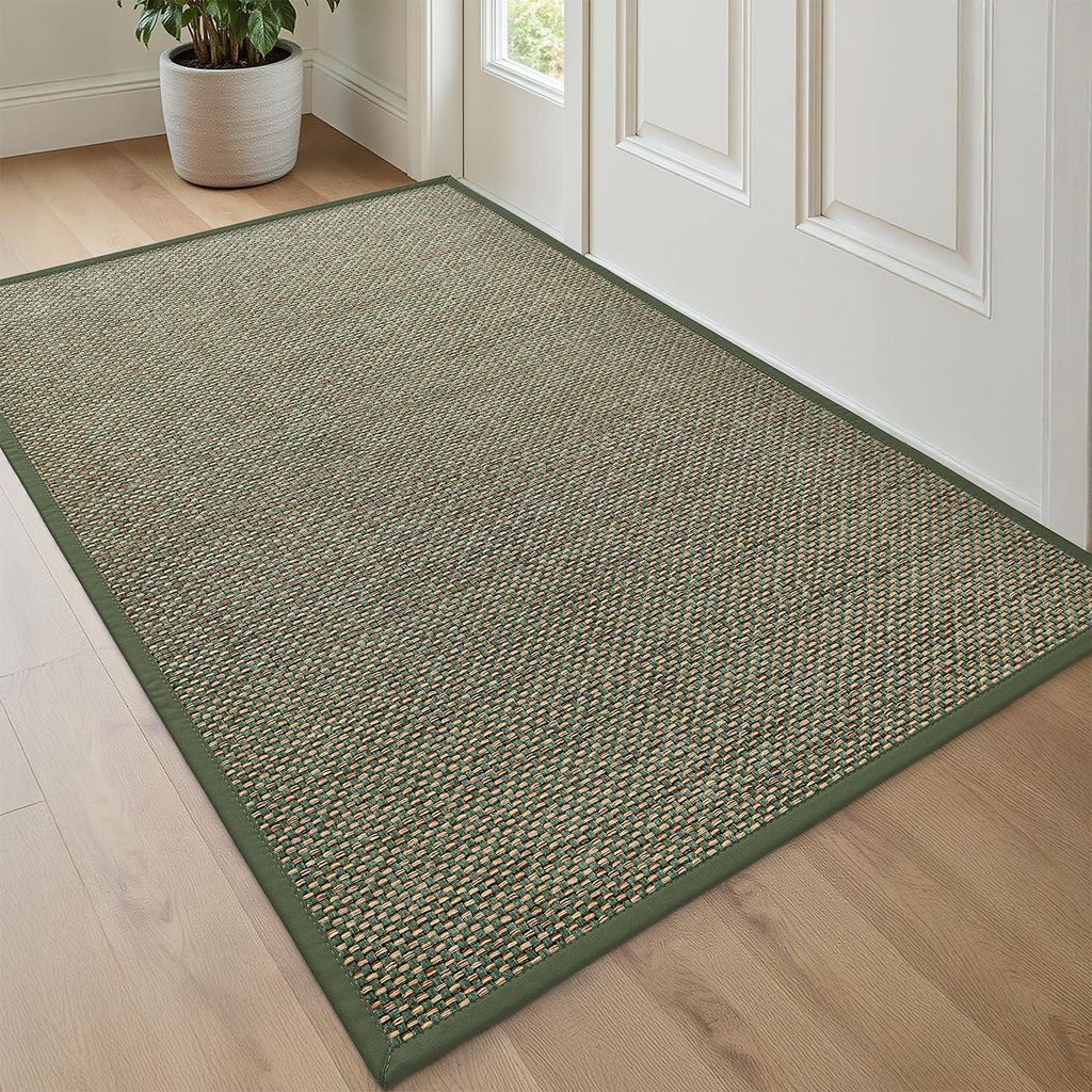Fußmatte Innen 80 x 120 cm Grün Rutschfest Saugstark Produktbild 