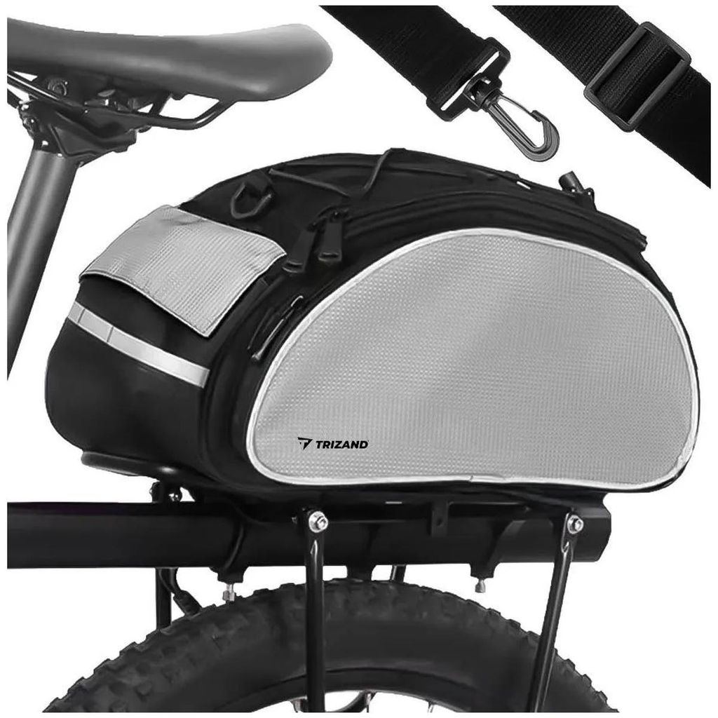 Borsa da bici nera e grigia Immagine del prodotto 