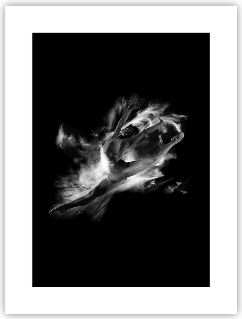 Poster - Poster ohne Rahmen - Tanz Mann spring - 30x40 cm - Wand Bild - Wanddeko - Wandbilder - Kunstposter - Wandposter - Bilder - Kunstdruck - Wa...