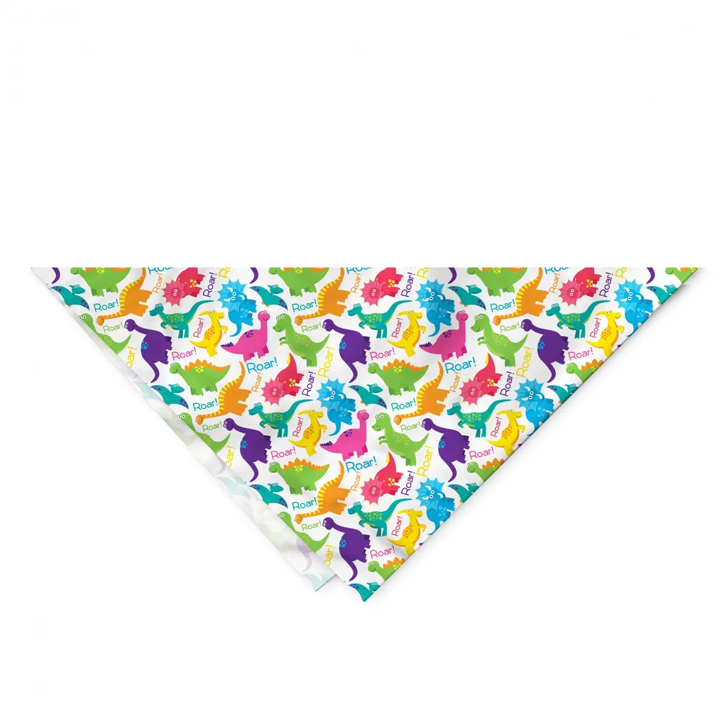 Pet Bandana ABAKUHAUS Wild Dinosaurs 55x55 - Accessorio Pet Fashion