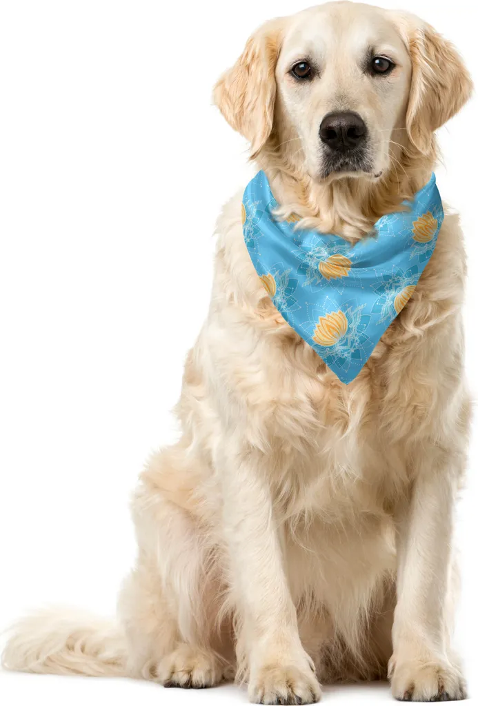 Foulard Cane ABAKUHAUS Lotus Blue 40x40cm - Design Pet Fashionista