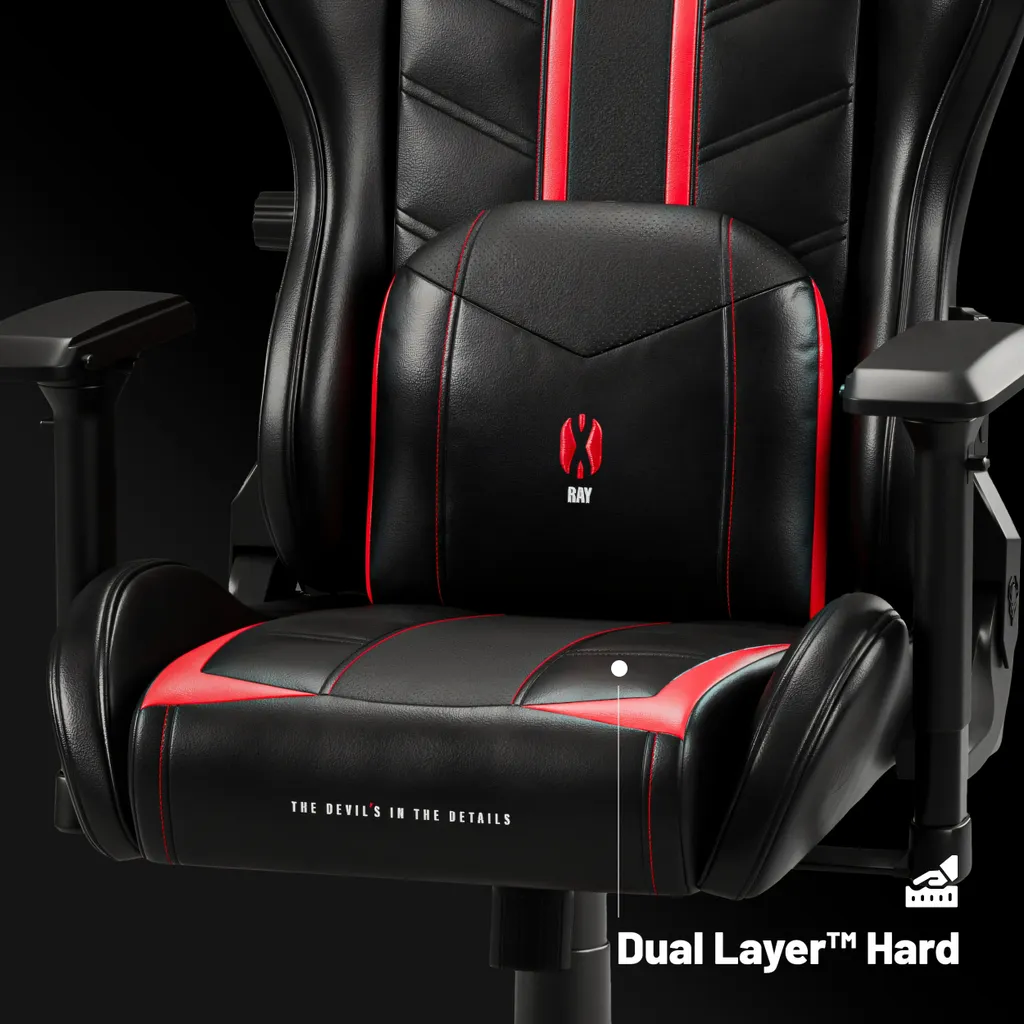 Siège Gaming 4D Diablo X-Ray Design Ergonomique et Dossier Inclinable - 19