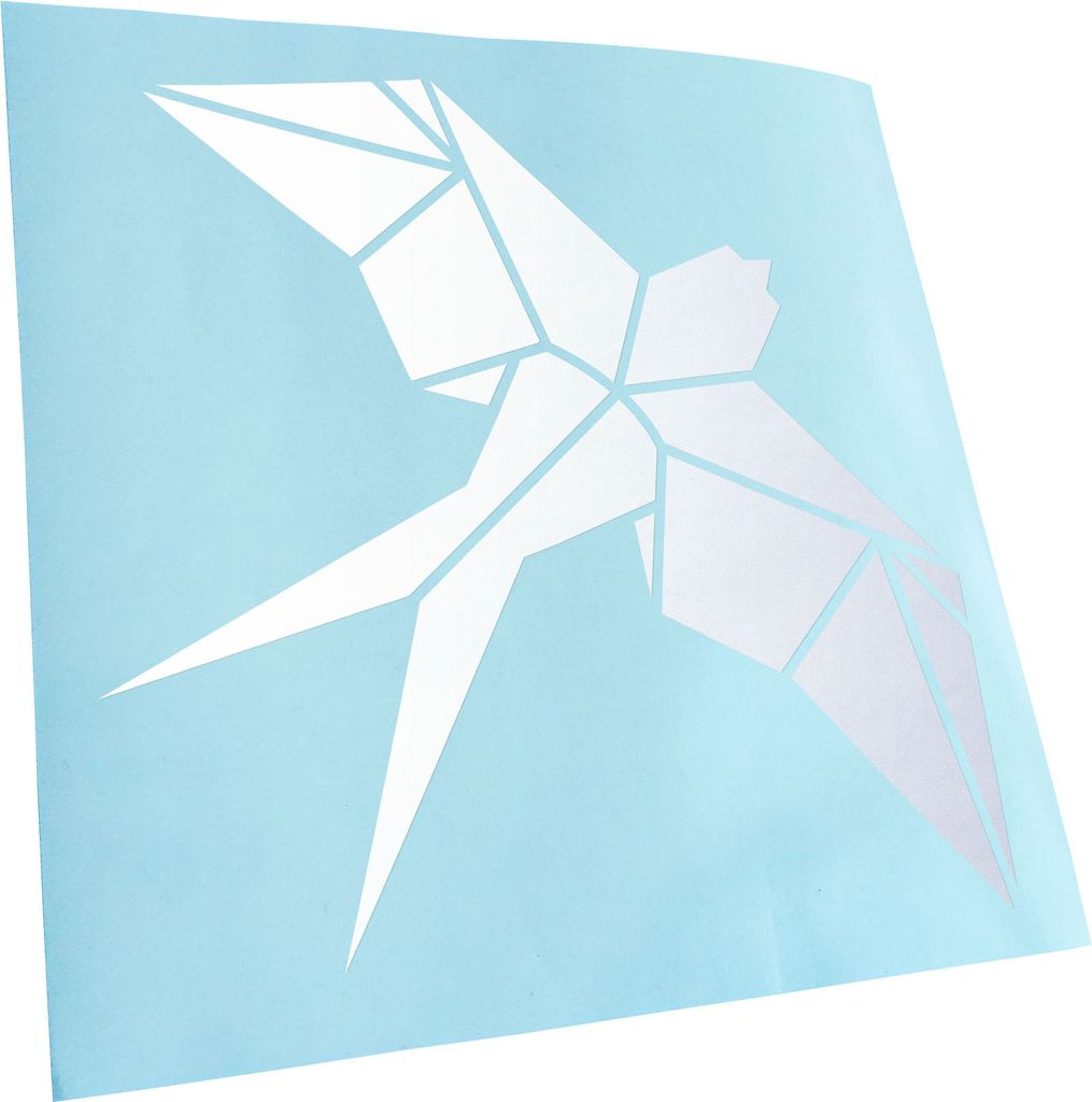 Kiwistar - Autoaufkleber - Papierfalten Vogel M2 - Gold - 40x40cm - Aufkleber für Auto, Laptop, Fahrrad, LKW, Motorrad mehrfarbig JDM Decal Racing