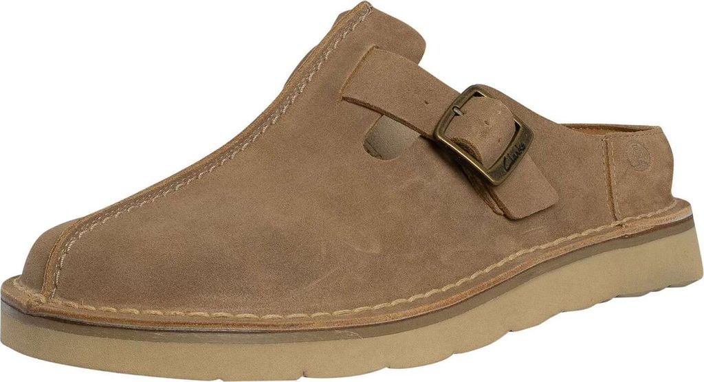 Clarks Solsbury – Pantoletten aus Wildleder, Beige 42.5 EU Produktbild 