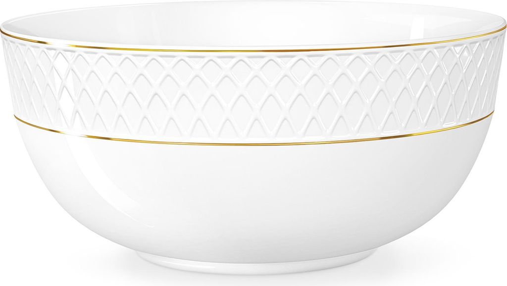 Wilmax Schale 1850 ml 20 cm Weiß Porzellan mit Goldrand Produktbild 