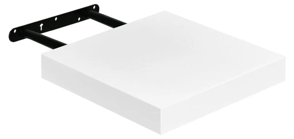 Étagère murale pour salle de bains et cuisine, bois MDF blanc 20x20 cm