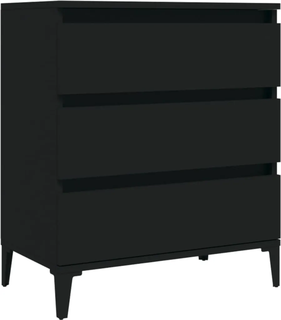 SYFAX™ Mobiletto Nero 60x35x70 cm | Credenza Salvaspazio Multiuso