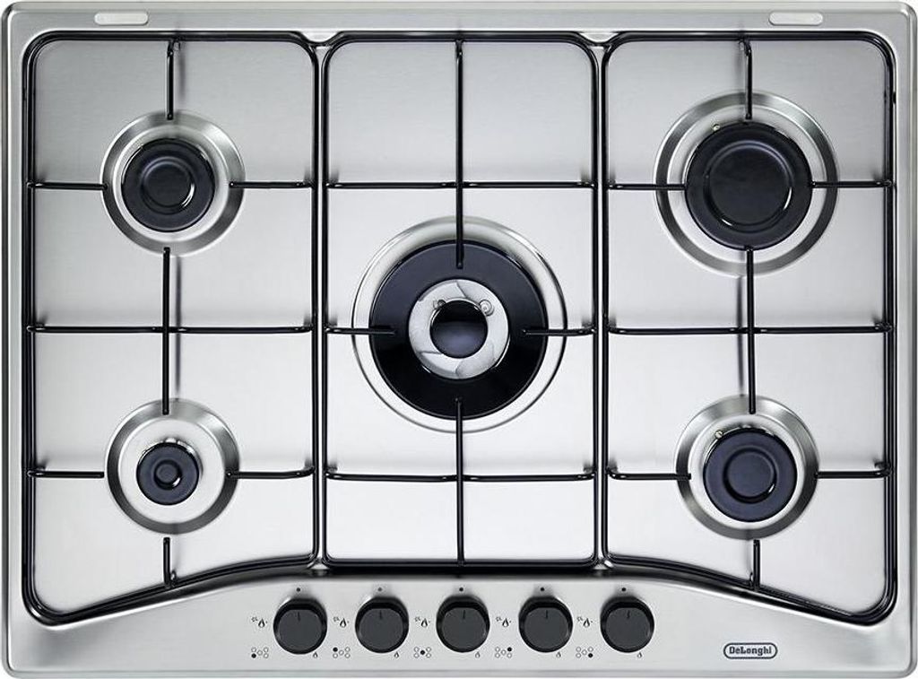 De'Longhi FFA 57 ASV Einbaukochfeld Edelstahl 68 cm Gas 5 Brenner