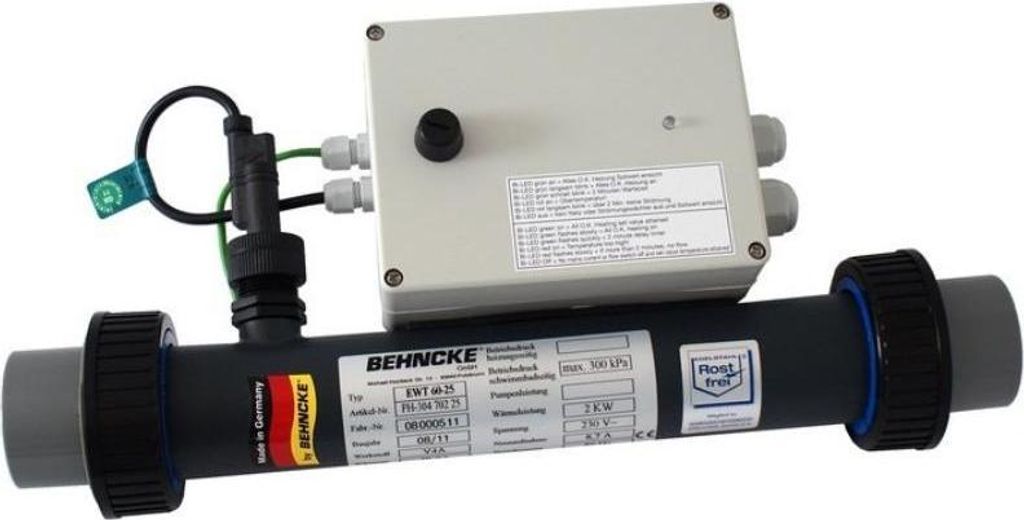 Elektroheizer EWT 60-25 mit Strömungsschalter 1,5 kW 230 V