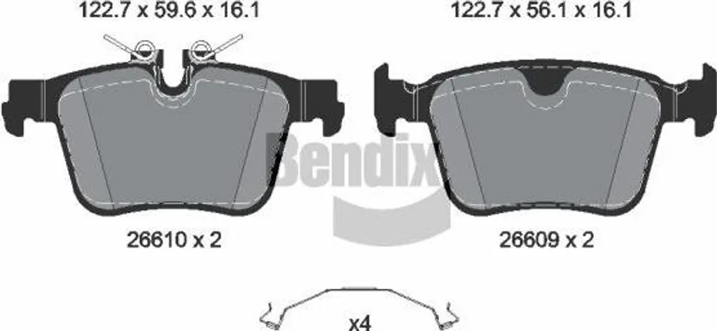 Plaquettes BENDIX BPD2524 silencieuses et performantes Volvo XC60