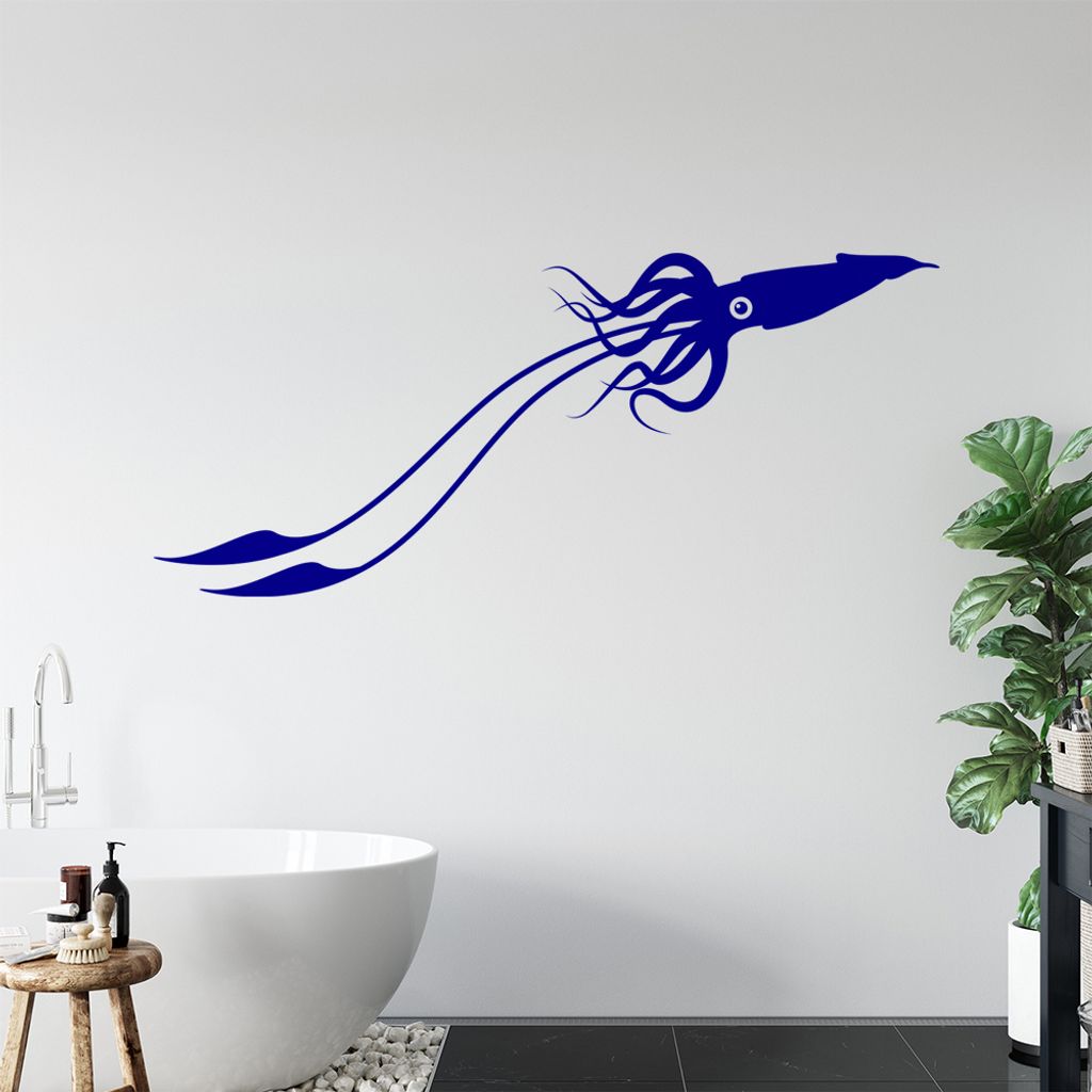 KIWISTAR Kalmar Tintenfische Kopffüßer Tentakel Wandtattoo in 6 Größen - Wandaufkleber Wall Sticker - Dekoration, Küche, Wohnzimmer, Schlafzim...
