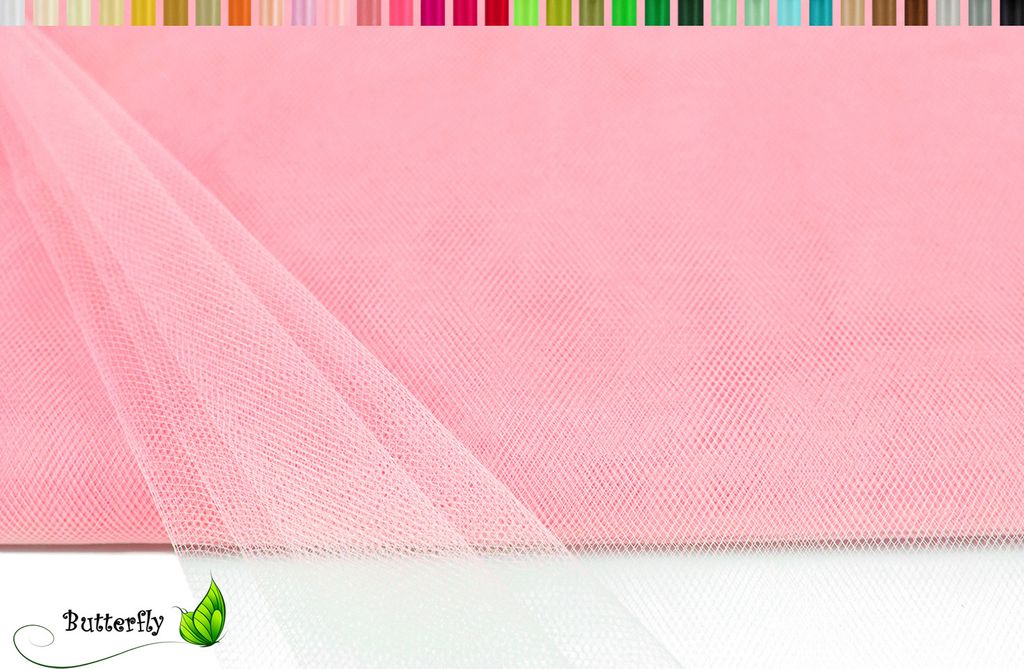 TÜLL Stoff 10m x 150cm, Farbauswahl:rosa 148 Produktbild 