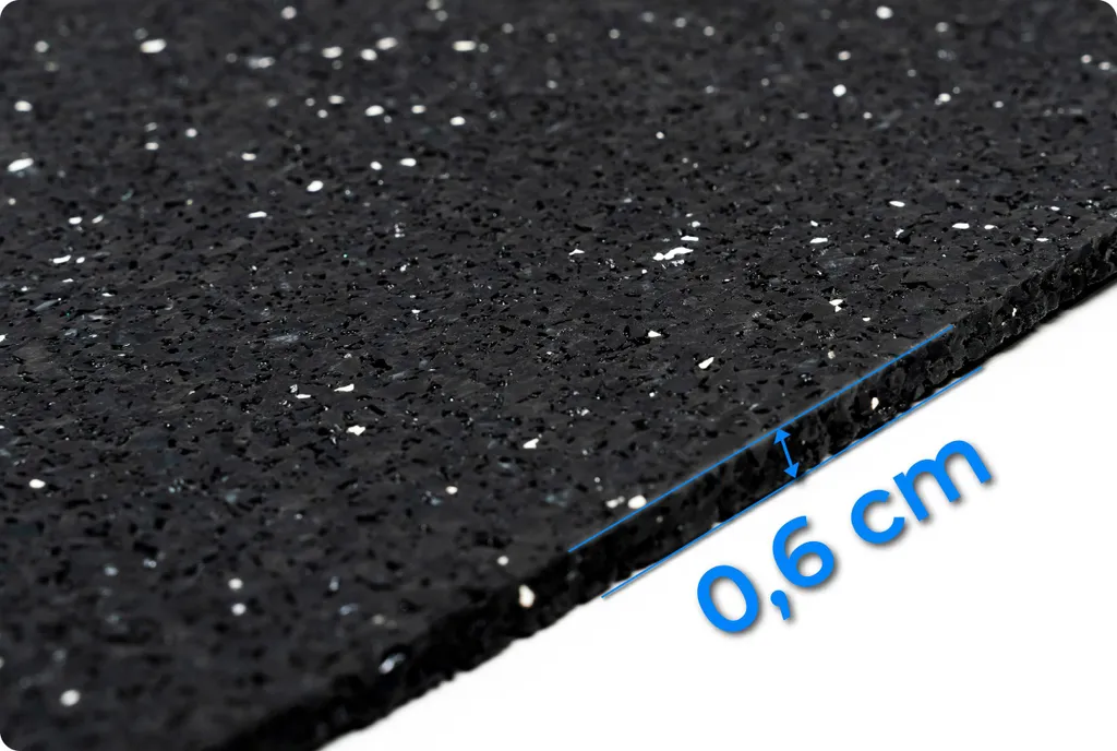 Tapis Caoutchouc Antidérapant 12kg Insonorisant THUNDER 195x91cm Noir - 3