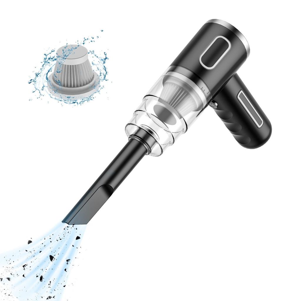 Mini Auto Staubsauger 120W Kabellos, mit HEPA Filter, Handstaubsauger für Auto und Haus,4 Aufsätze,starke Saugkraft und Zubehör