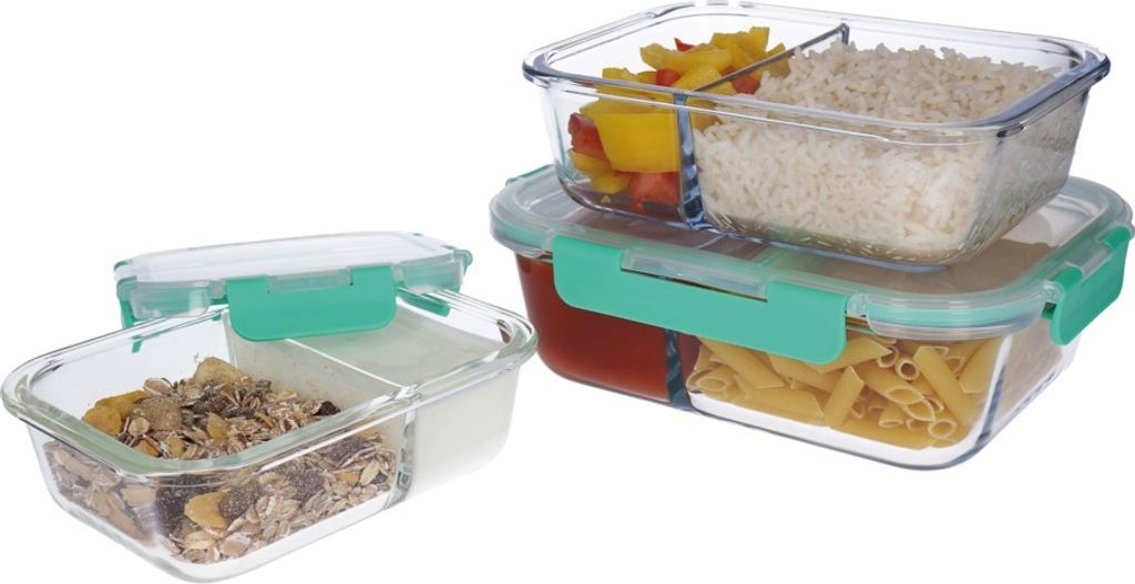 6 tlg. Glas- Frischhaltedosen Set, Klick- Deckel, Gefrier Produktbild 5