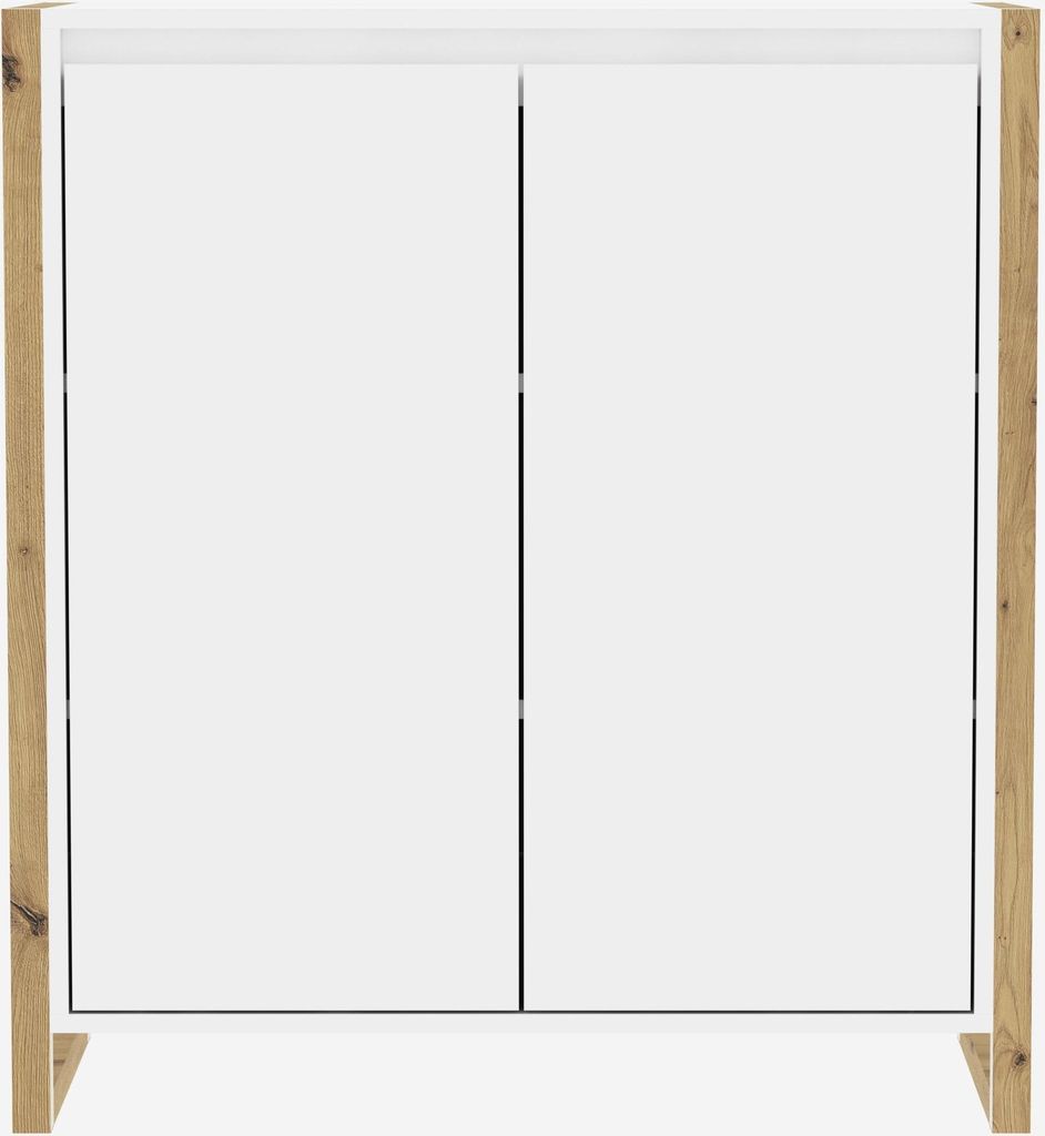 CALICOSY - Kleines Sideboard mit 2 Türen L80 cm - Denver
