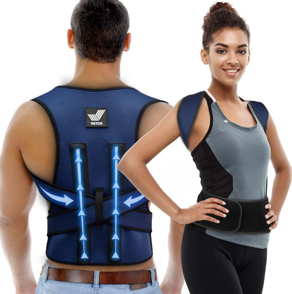 Haltungskorrektur Unisex: VATCH rechte Halter Rückenstabilisator, Haltungstrainer für Damen, Herren und Kinder - Hoher Tragekomfort - Individuell...